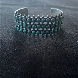 Vintage Sterling  Silver and Turquoise Bracelet